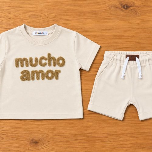 تیشرت شلوارک mucho کرم