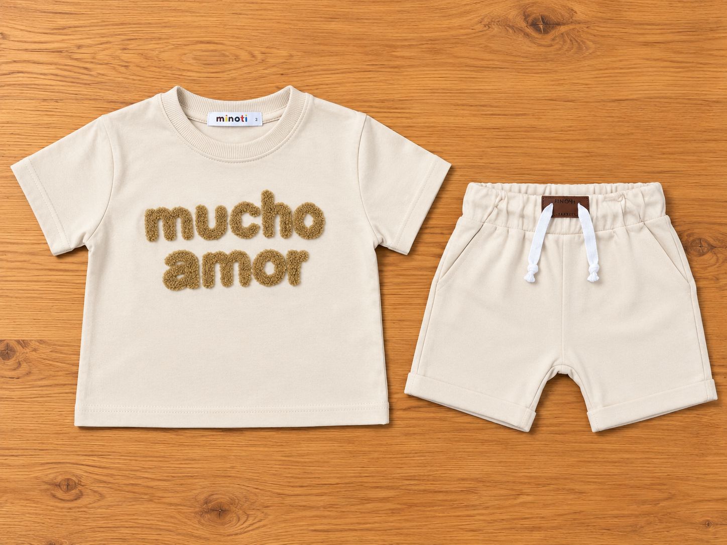 تیشرت شلوارک mucho کرم